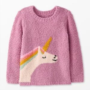 Hanna Andersson Marshmallow Pullover Sweater Fancy Unicorn Orchid Haze • US 6/7
